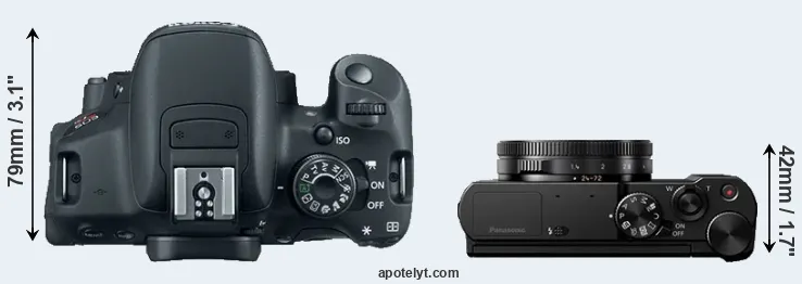 Compare T5i versus LX10 top