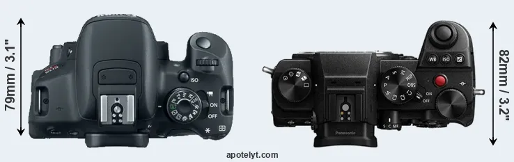 Compare T5i versus S5 top