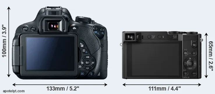 Comparison T5i or ZS100 rear