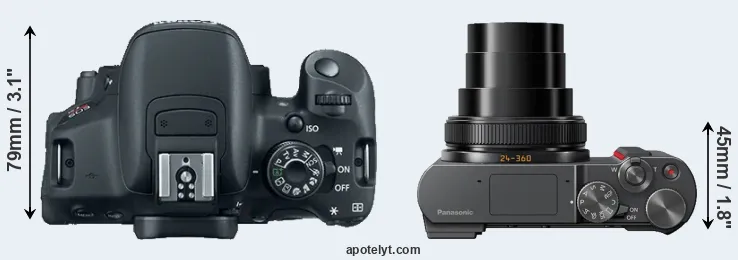 Compare T5i versus ZS200 top