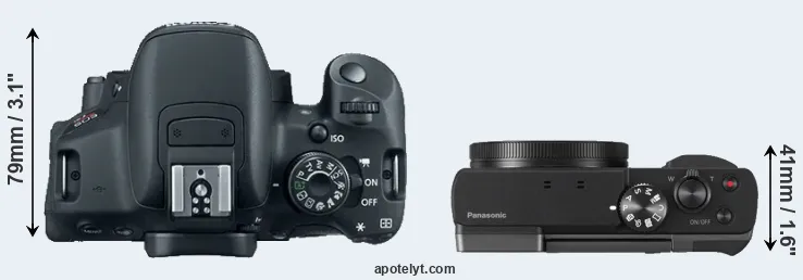 Compare T5i versus ZS70 top