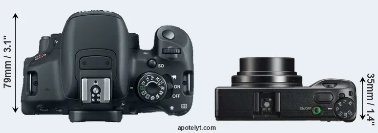 Compare T5i versus GR IIIx top