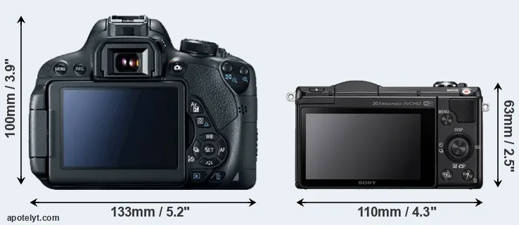 Comparison T5i or A5000 rear