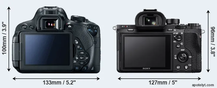 Comparison T5i or A7R II rear