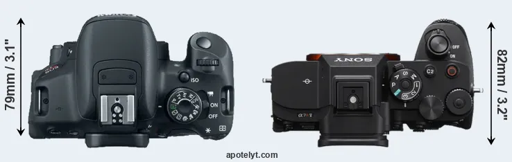 Compare T5i versus A7R V top