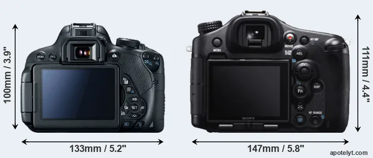 Comparison T5i or A99 rear