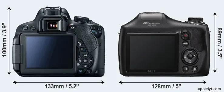 Comparison T5i or H300 rear