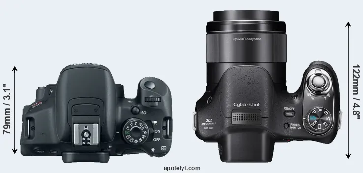 Compare T5i versus H400 top