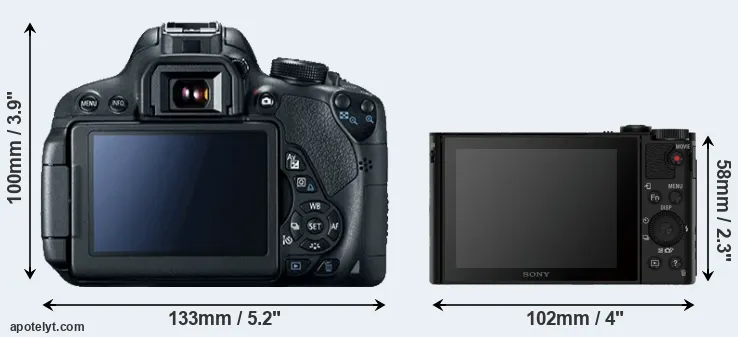 Comparison T5i or HX90V rear