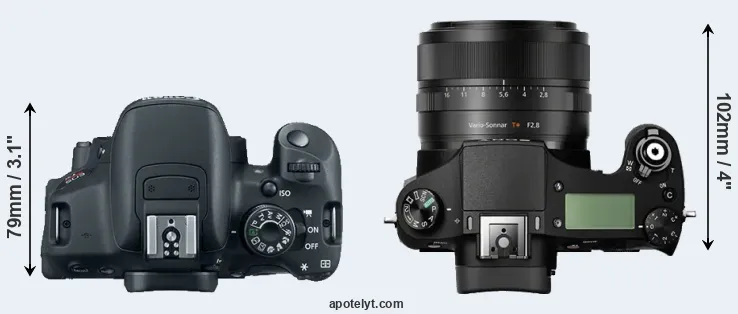 Compare T5i versus RX10 top
