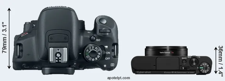 Compare T5i versus WX800 top