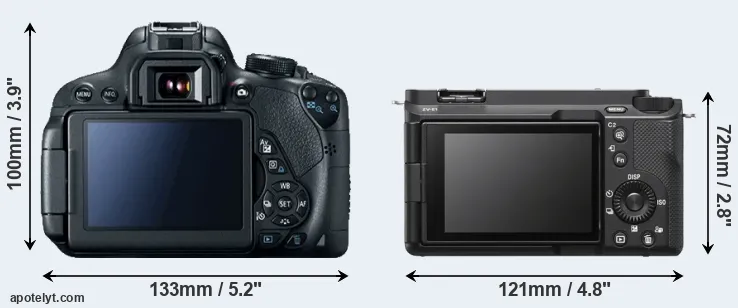 Comparison T5i or ZV-E1 rear