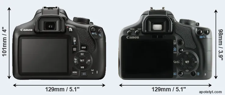 Comparison T6 or XSi rear