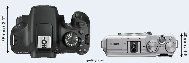 Compare T6 versus X-A5 top