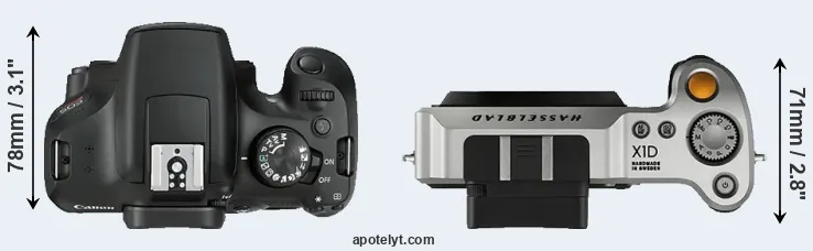 Compare T6 versus X1D top