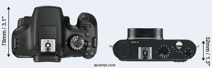 Compare T6 versus X1 top