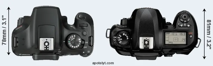 Compare T6 versus D100 top