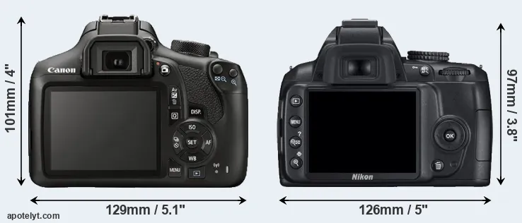 Comparison T6 or D3000 rear