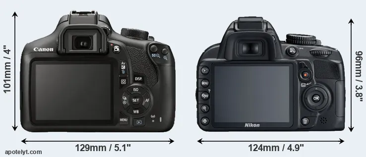 Comparison T6 or D3100 rear