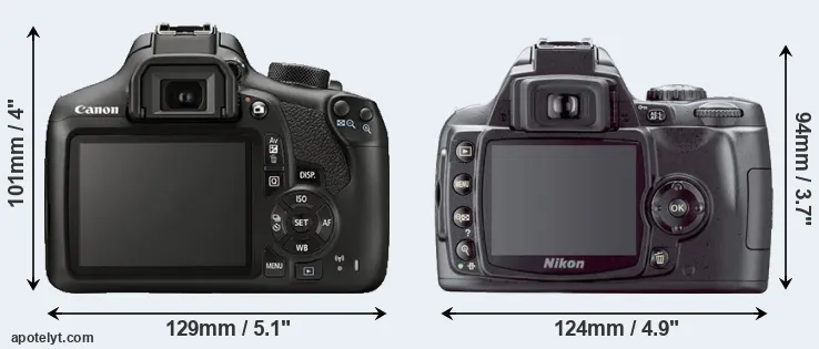 Comparison T6 or D40X rear
