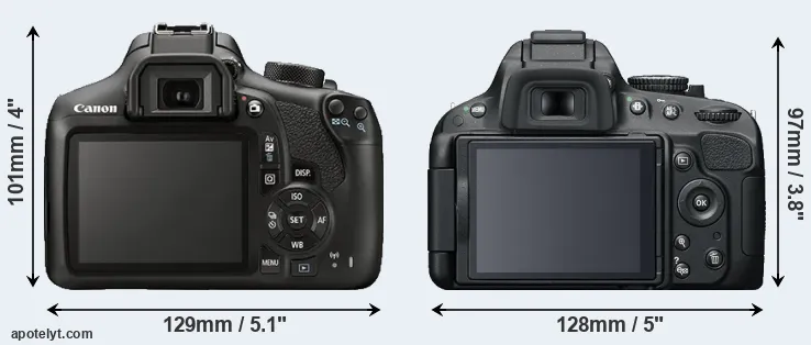 Comparison T6 or D5100 rear