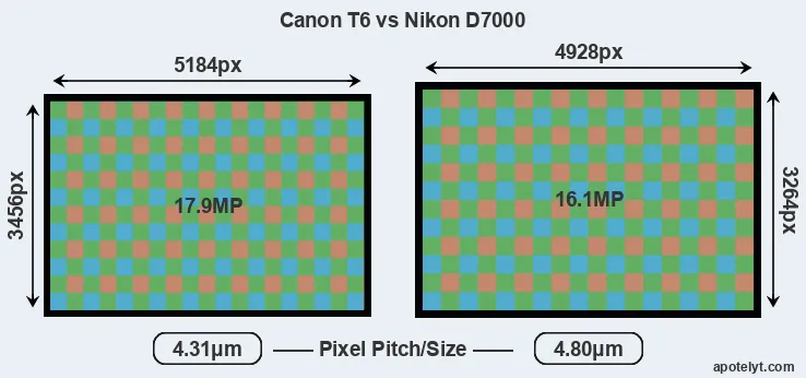 T6 versus D7000 MP