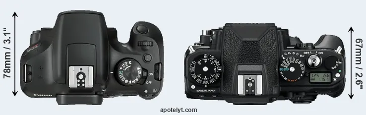 Compare T6 versus Df top
