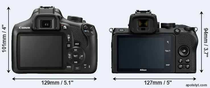 Comparison T6 or Z50 rear