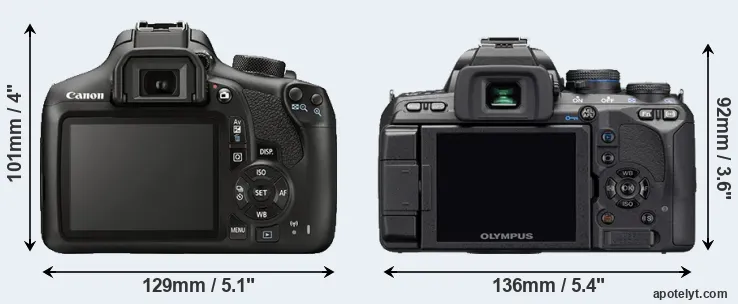 Comparison T6 or E-510 rear