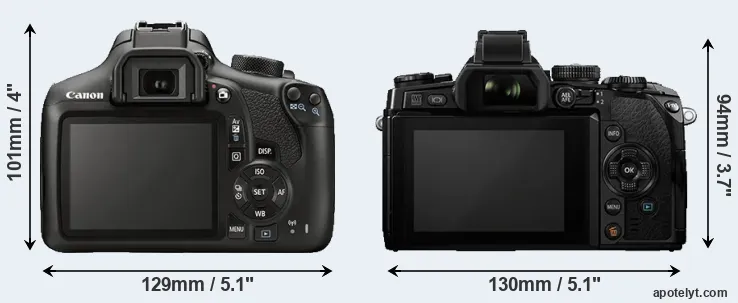 Comparison T6 or E-M1 rear