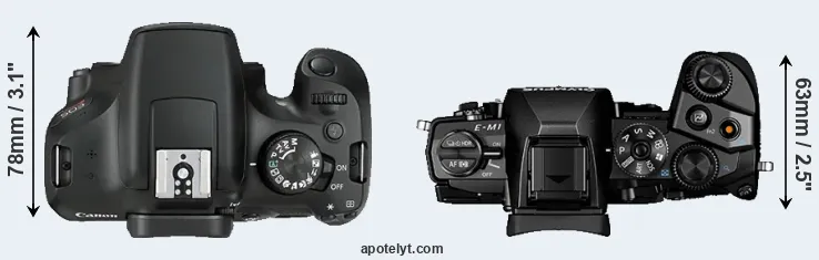 Compare T6 versus E-M1 top