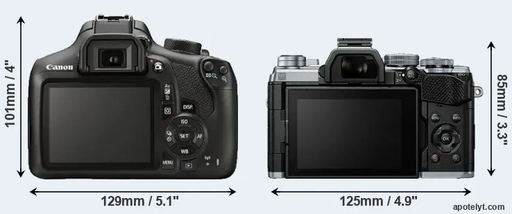 Comparison T6 or E-M5 III rear