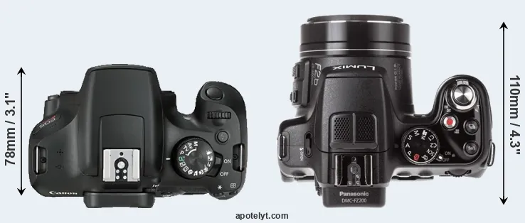 Compare T6 versus FZ200 top