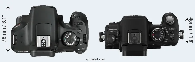 Compare T6 versus G1 top