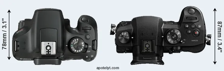 Compare T6 versus GH5 top