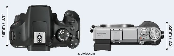 Compare T6 versus GX7 top