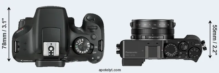Compare T6 versus LX100 top