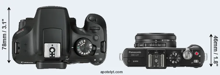 Compare T6 versus LX7 top