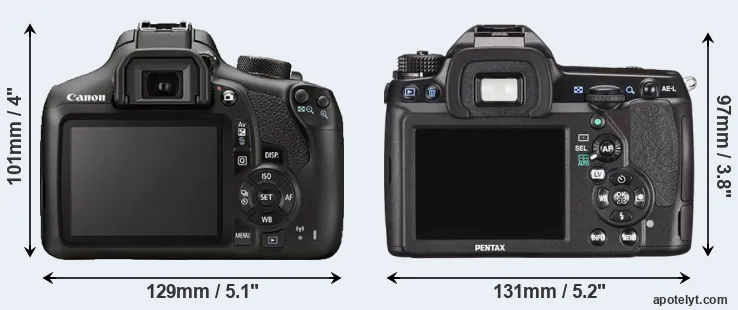 Comparison T6 or K-5 II rear