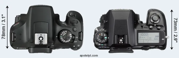 Compare T6 versus K-5 II top