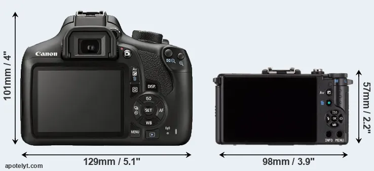 Comparison T6 or Pentax Q rear