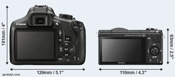 Comparison T6 or A5100 rear