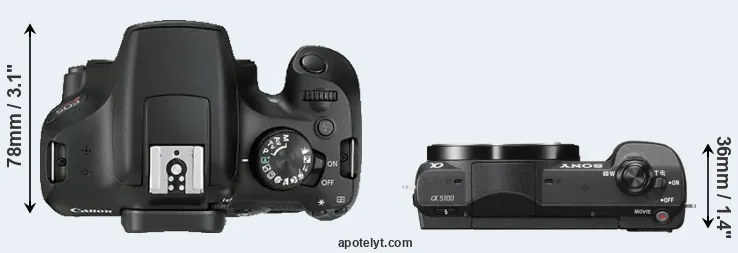 Compare T6 versus A5100 top