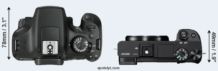 Compare T6 versus A6300 top