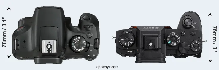 Compare T6 versus A9 II top