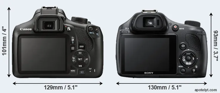 Comparison T6 or HX400V rear