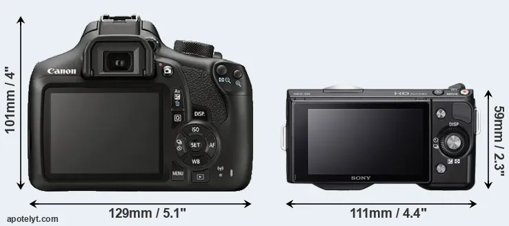 Comparison T6 or NEX-5N rear