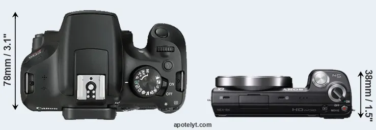 Compare T6 versus NEX-5N top