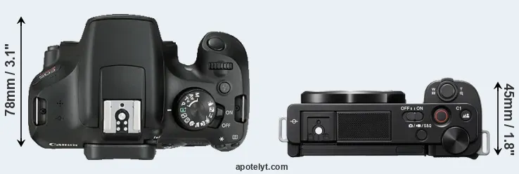 Compare T6 versus ZV-E10 top