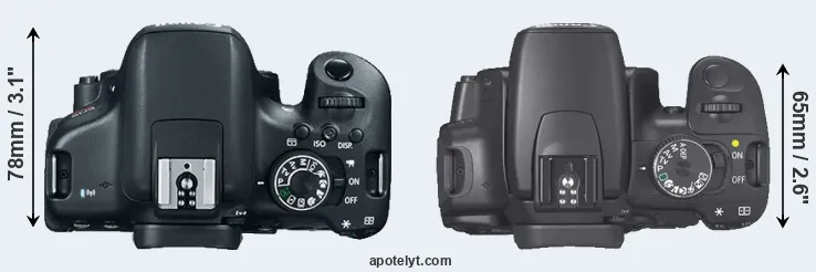 Compare T6i versus XTi top